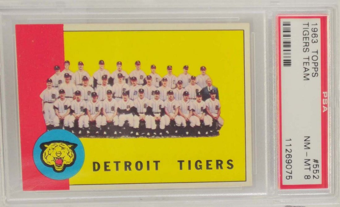 1963 Topps Tigers Team PSA 8 (1 of 2)