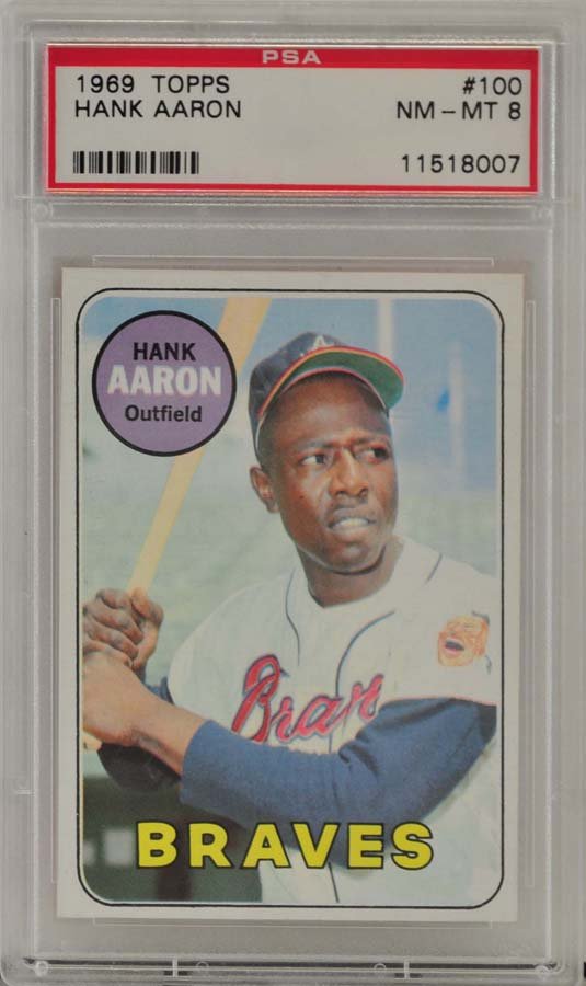 1969 Topps Hank Aaron PSA Graded 8 (1 of 2)