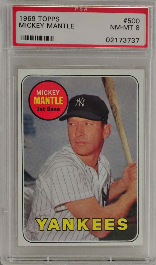 1969 Topps Mickey Mantle PSA Graded 8 (1 of 2)