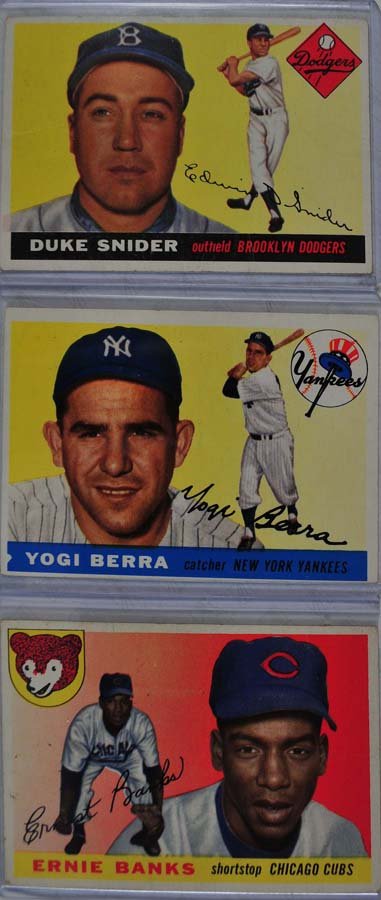 5 1955 Topps HOF Baseball Cards (1 of 4)