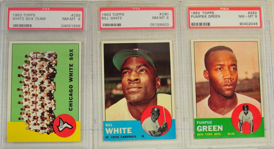 10  1963 Topps Baseball Cards PSA Graded 8 (1 of 8)