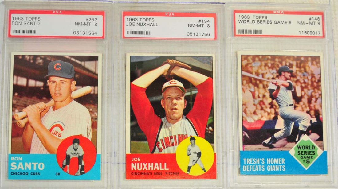 12 1963 Topps Baseball Key Graded Cards PSA 8 (1 of 8)