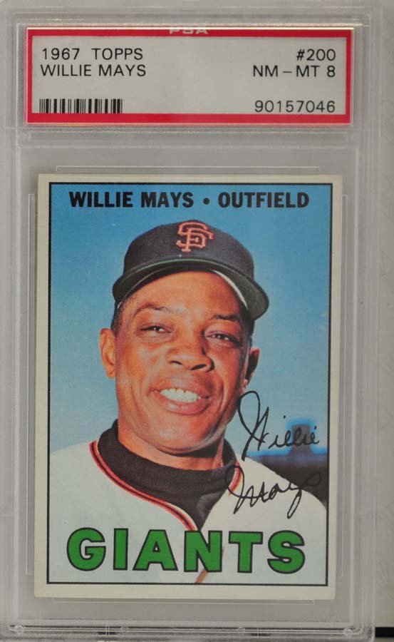 1967 Topps Willie Mays PSA Graded 8 (1 of 2)
