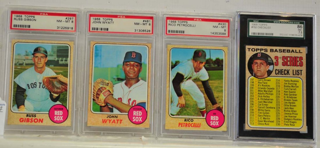 9 1968 Topps Graded Cards PSA 8 and SGC 86 (1 of 4)