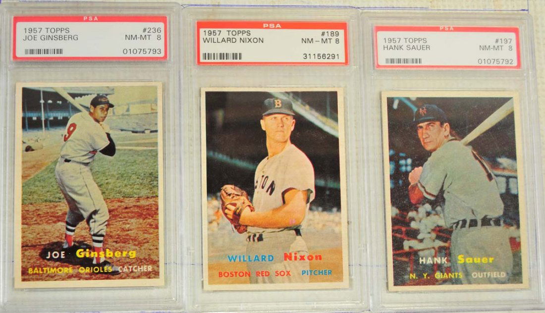 8 1957 Topps Baseball Cards PSA Graded 8 (1 of 6)