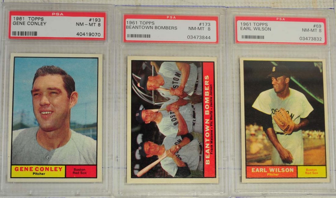 12 1961 Topps Baseball Cards PSA Graded 8/9 (1 of 8)
