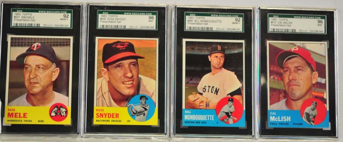 8 1963 Topps SGC Graded Cards (1 of 4)