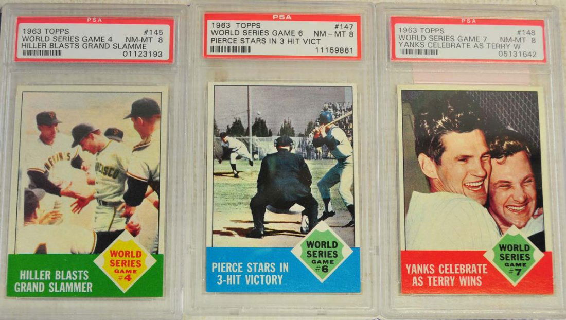 10  1963 Topps Baseball Cards PSA Graded 8 (1 of 8)