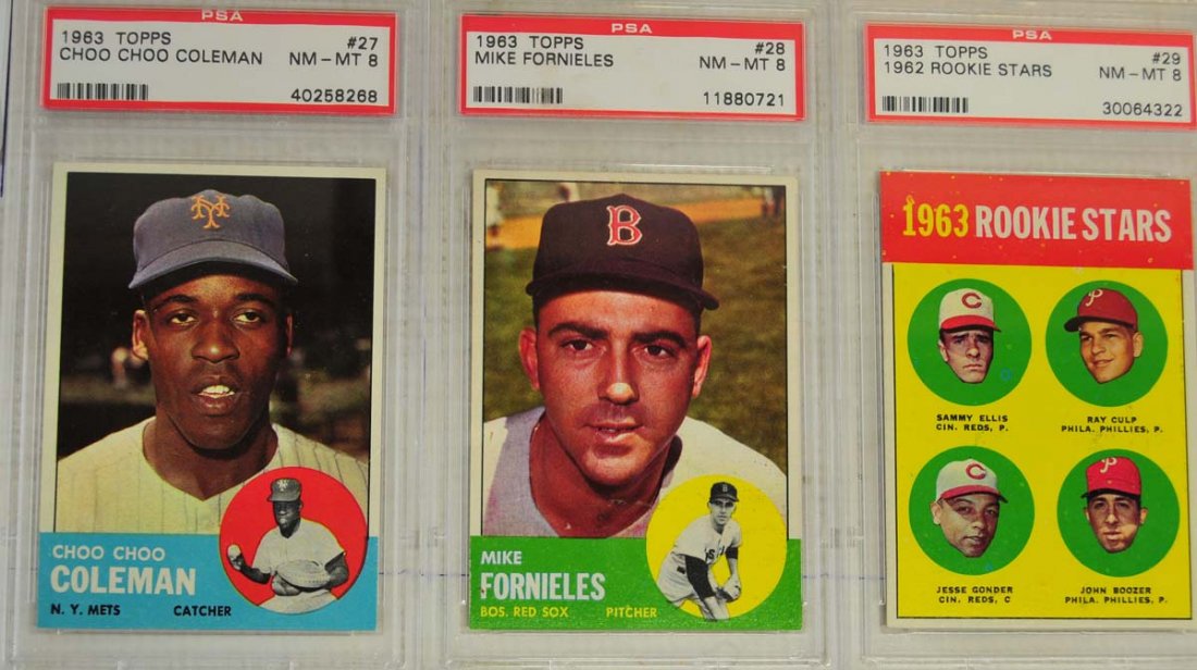 10 1963 Topps Baseball Cards PSA Graded 8 (1 of 8)