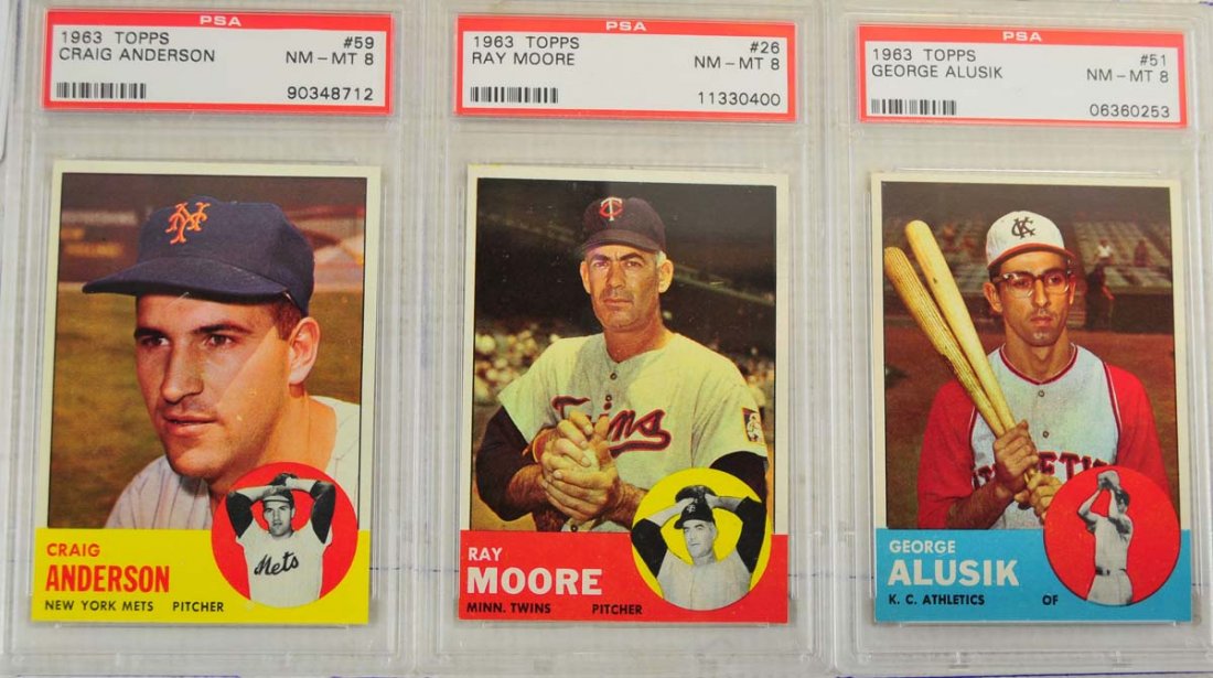 10 1963 Topps Baseball Cards PSA Graded 8 (1 of 8)