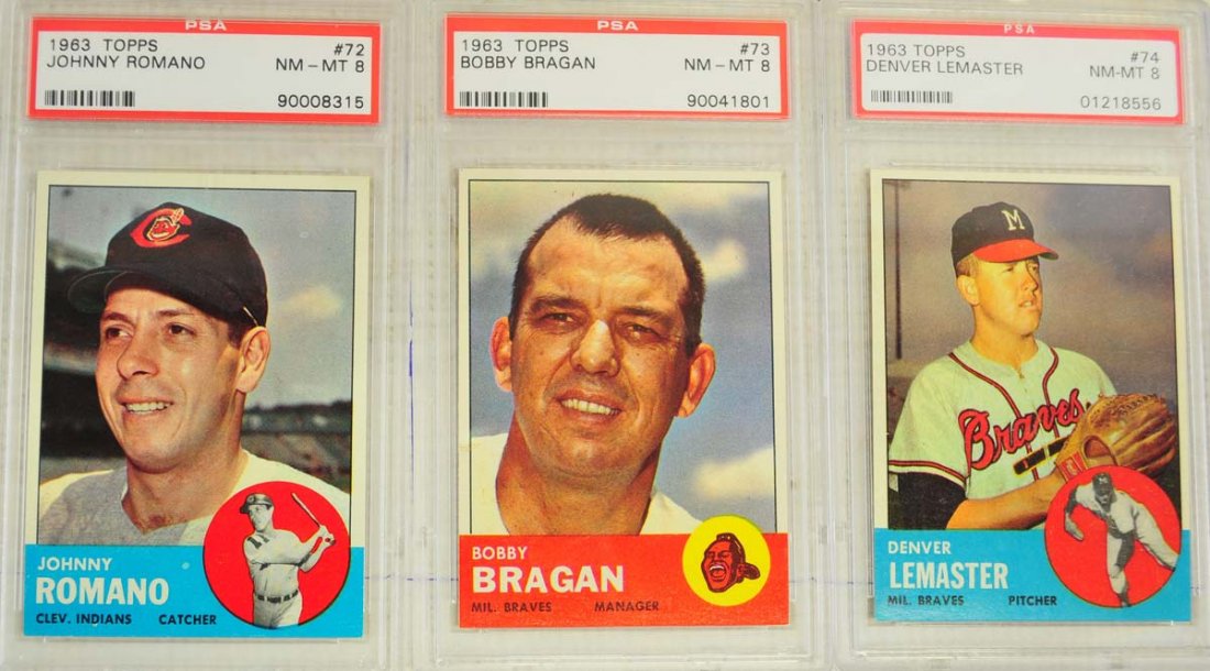 10 1963 Topps Baseball Cards PSA Graded 8 (1 of 8)