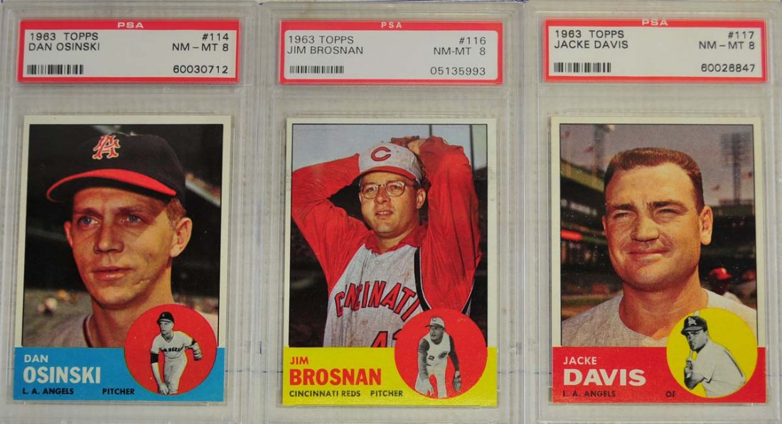 10 1963 Topps Baseball Cards PSA Graded 8 (1 of 8)