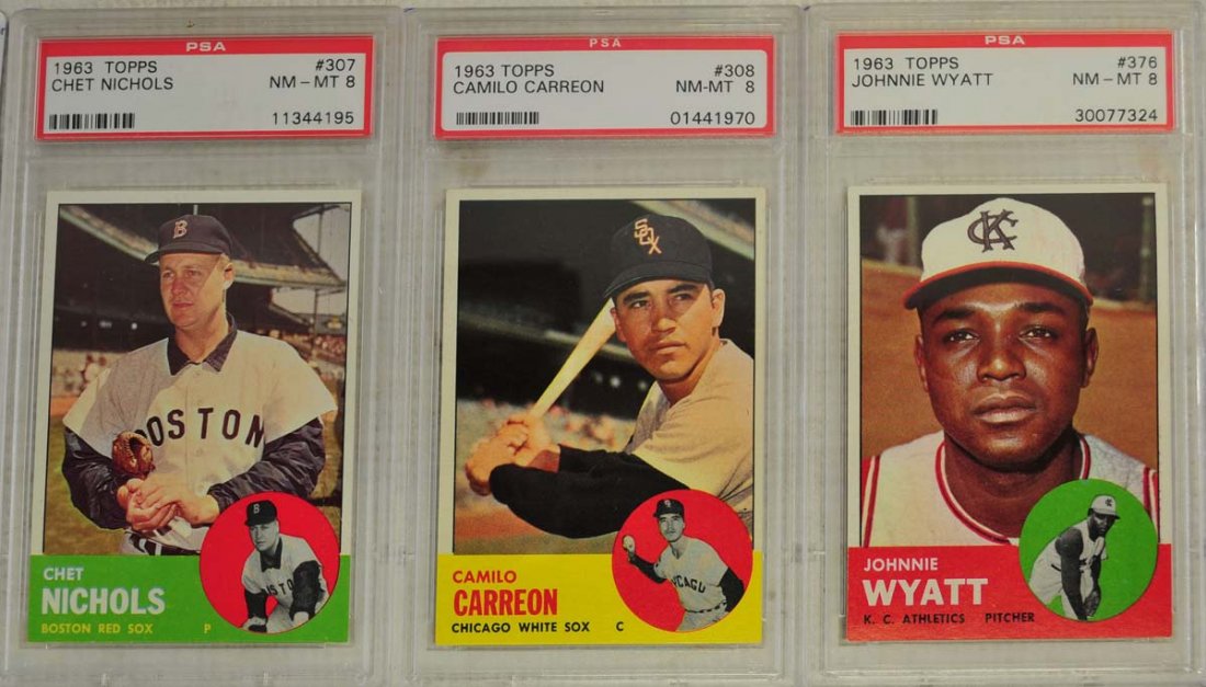 10  1963 Topps Baseball Cards PSA Graded 8 (1 of 8)