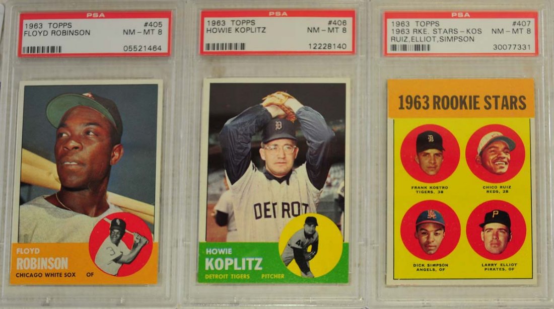 10  1963 Topps Baseball Cards PSA Graded 8 (1 of 8)