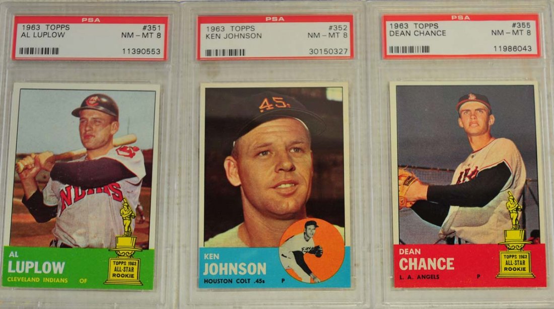 10  1963 Topps Baseball Cards PSA Graded 8 (1 of 8)