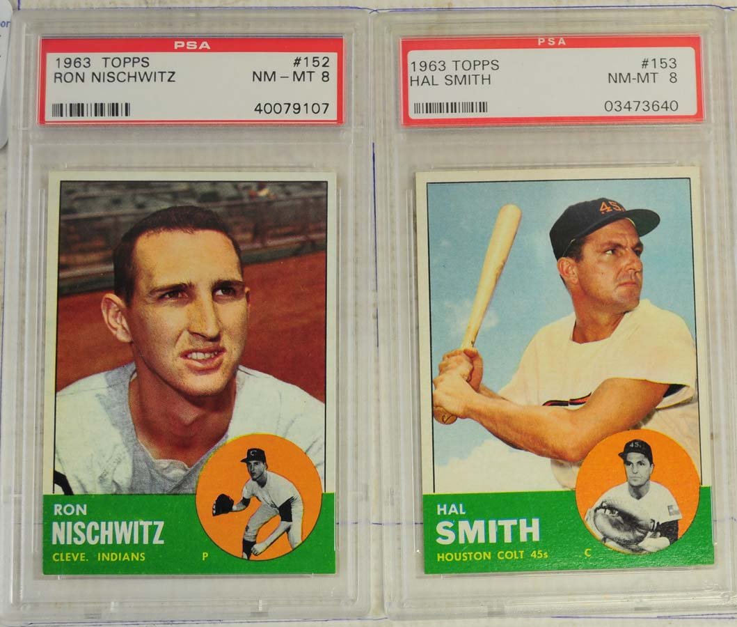 10  1963 Topps Baseball Cards PSA Graded 8 (1 of 8)