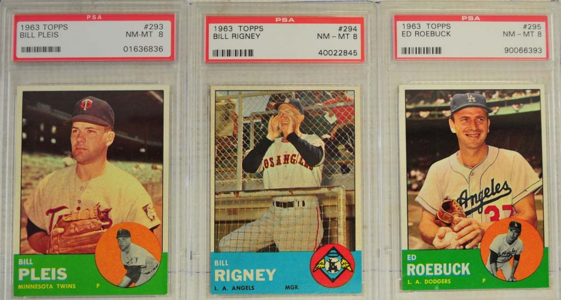 10  1963 Topps Baseball Cards PSA Graded 8 (1 of 8)