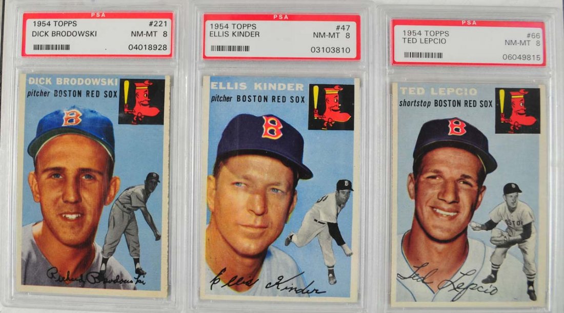6 1954 Topps Baseball Cards PSA Graded 8 (1 of 4)