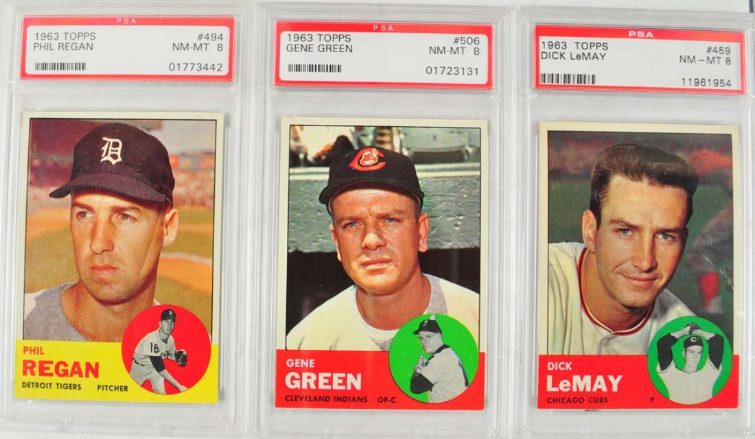 20 1963 Topps Baseball Cards PSA Graded 8 (1 of 10)