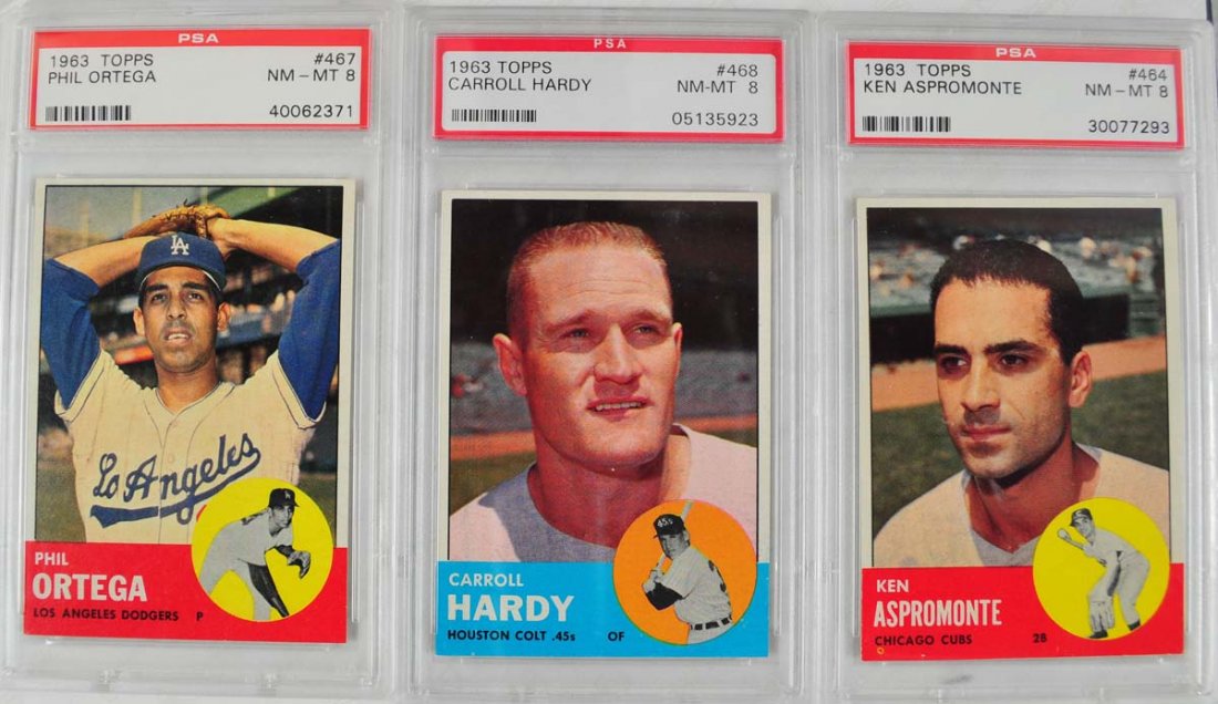 20 1963 Topps Baseball Cards PSA Graded 8 (1 of 9)