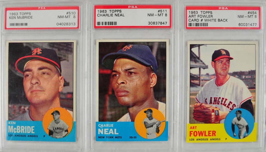 20 1963 Topps Baseball Cards PSA Graded 8 (1 of 10)