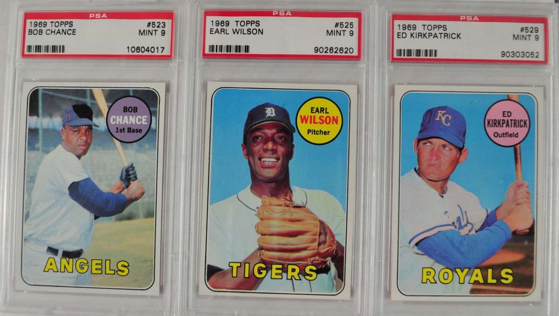 9 1969 Topps Baseball Cards PSA Graded Mint 9 (1 of 6)