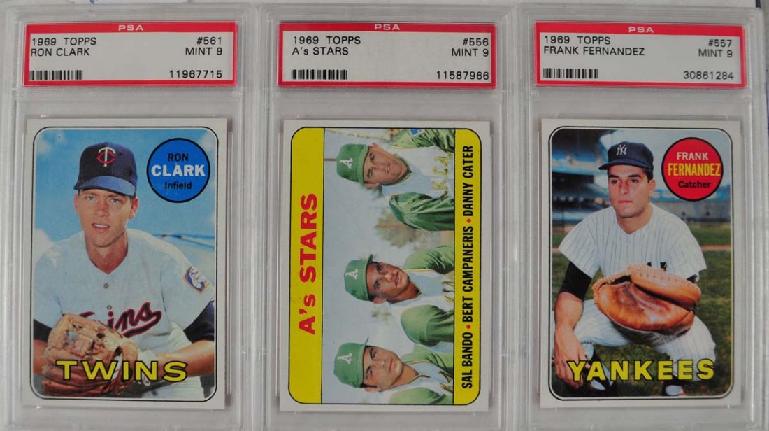 9 1969 Topps Baseball Cards PSA Graded Mint 9 (1 of 6)