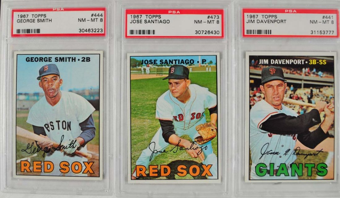 16 1967 Topps Baseball Cards PSA Graded 8 (1 of 10)