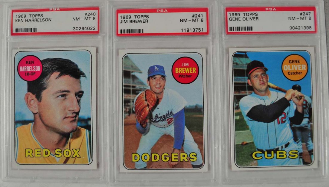 20 1969 Topps Baseball Cards PSA Graded 8 (1 of 10)