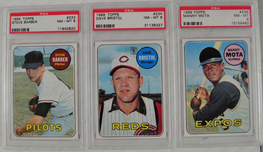 20 1969 Topps Baseball Cards PSA Graded 8 (1 of 10)