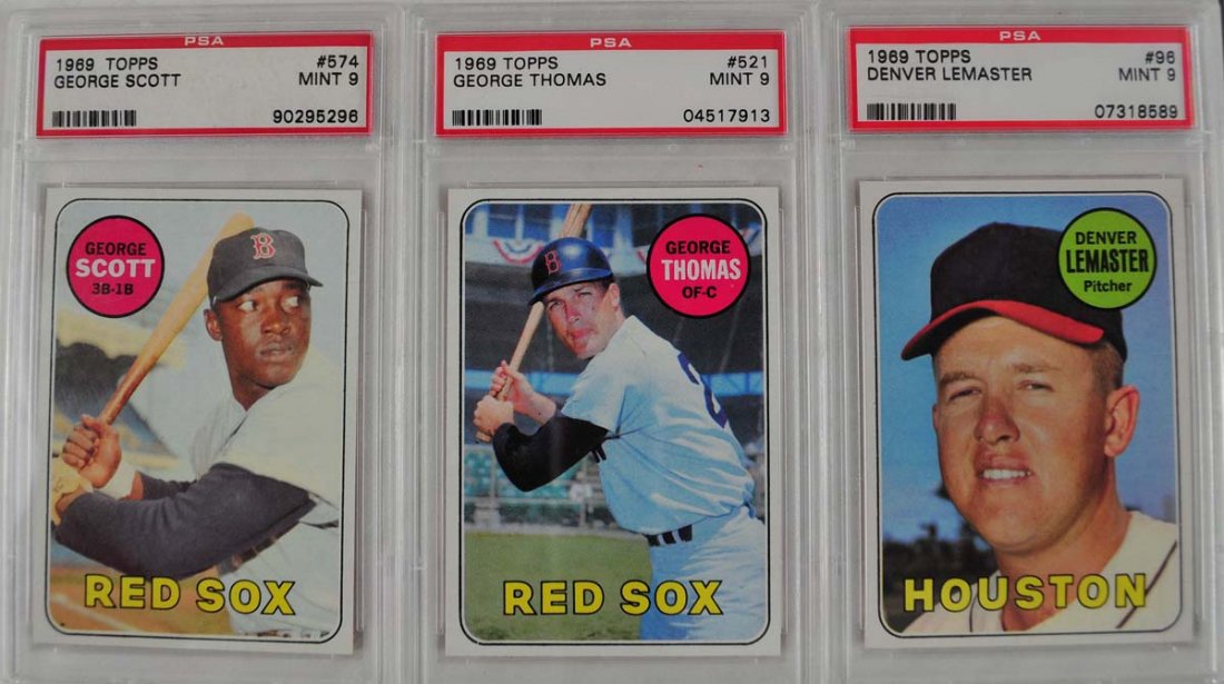 12 1969 Topps Baseball Cards PSA Graded Mint 9 (1 of 8)