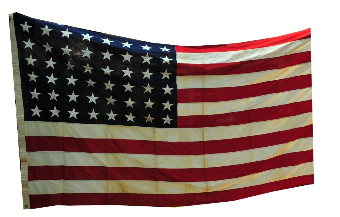 48 Star US Flag: Measures 48x96, made by Valley Forge Flag Company, in near mint condition