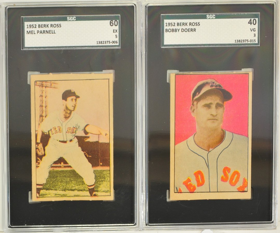 Two 1952 Berk Ross Cards Doerr/Parnell (1 of 2)
