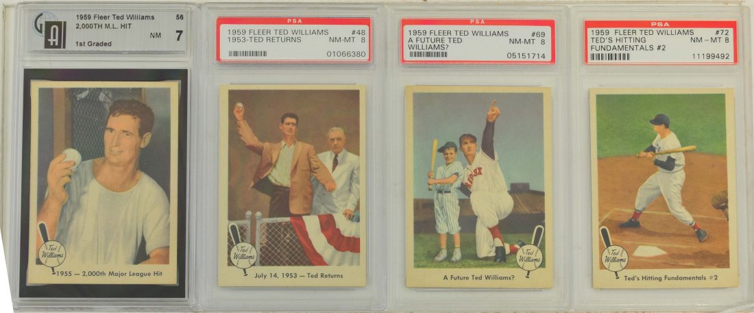 9 1959 Fleer Ted Williams Graded Cards (1 of 2)