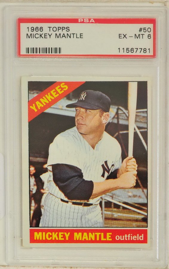 1966 Topps Mickey Mantle PSA 6 (1 of 2)
