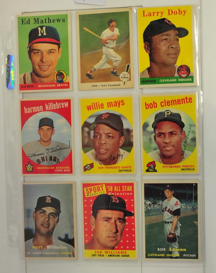 17 1950's Baseball Hall Of Famers: Mays, Clemente, Ted Williams and more