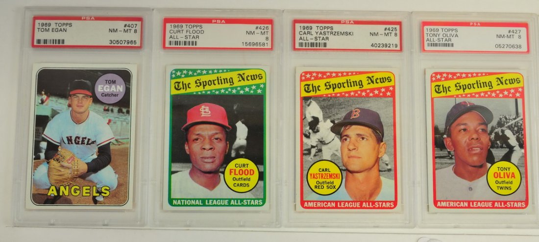 12 1969 Topps PSA Graded NM-MT 8 (1 of 6)