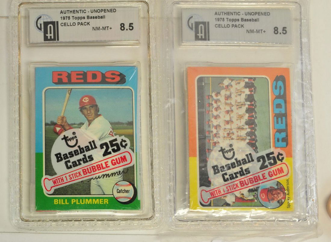 2  1975 Topps Cello Packs GAI Graded NM-MT+ 8.5 (1 of 2)