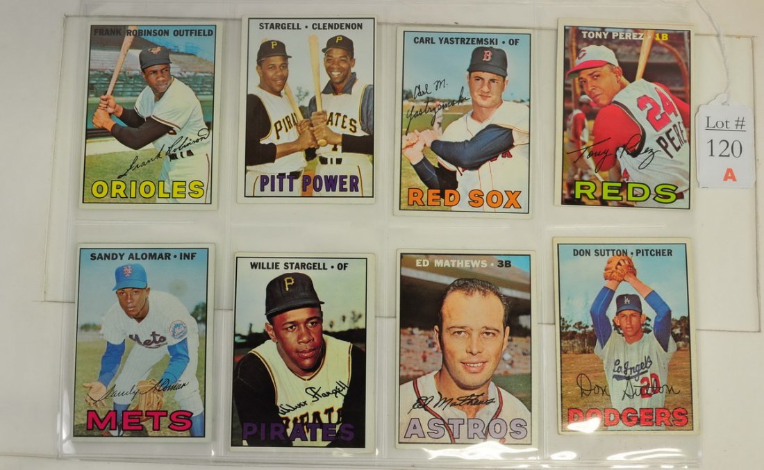 8 1967 Topps Baseball Hall Of Famers (1 of 2)
