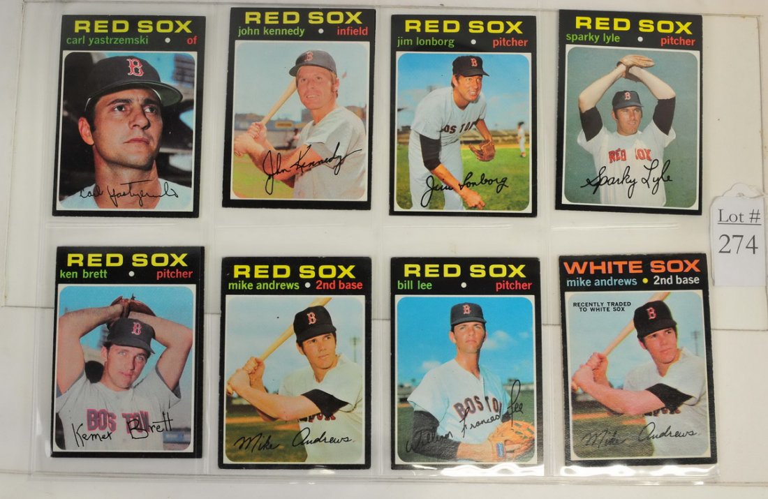 50 1971 Topps Red Sox Cards (1 of 10)