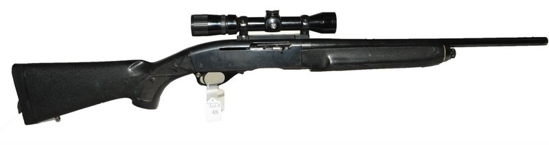 Remington Model 742 Rifle 308 Caliber Carbine: Serial Number B7266854, with Bausch and Lomb 3x8 Scope, Synthetic Stock