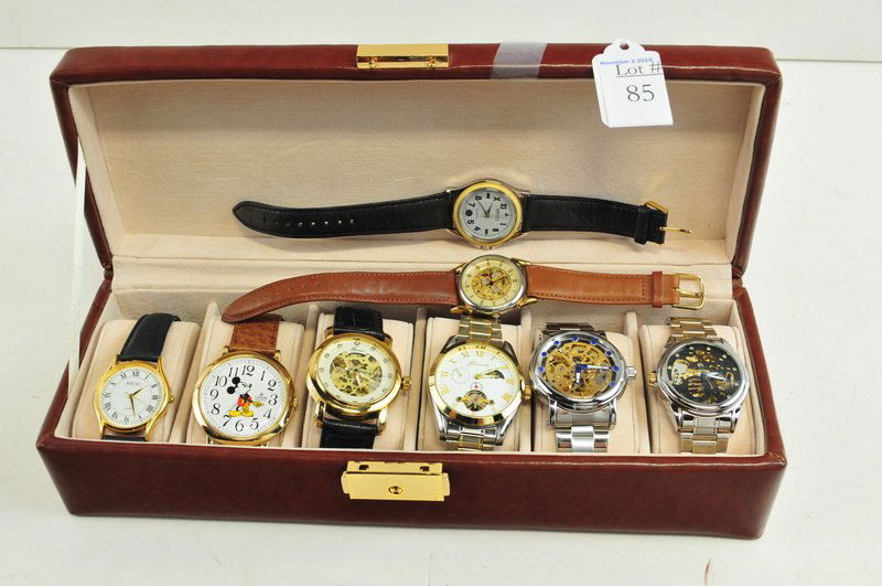 8 Men's Designer Watches New Stock: Fossil, Perry Ellis, Lorus Mickey Mouse, Relic, Genoa, and others