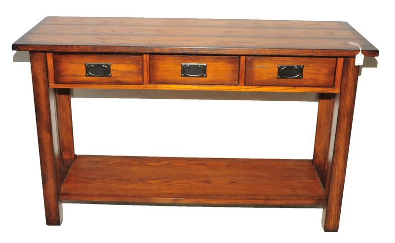 Sofa Table with 3 draws: 30" high by 50"X19"