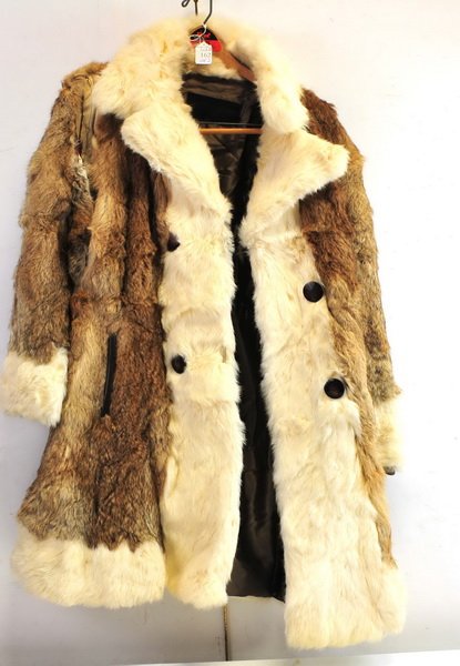 William Harris Fur Coat and Peacock Adorned Hat: Ladies Fur Jacket, William Harris Company Providence Rhode Island, and Richard Healy Company Ladies hat adorned with peacock feathers