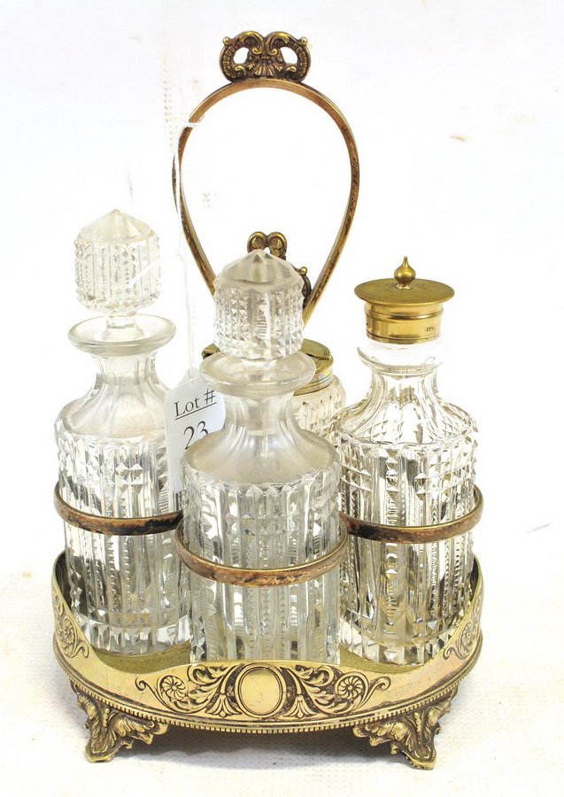 Philip Ashberry and Sons Cruet Set: Electroplated Nickel Silver, 4 bottle