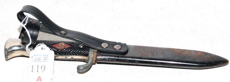 Original Nazi Hitler Youth Dagger: Has damage to emblem "****Note this item was won in a previous sale and was never paid for, so it is being offered for sale again.