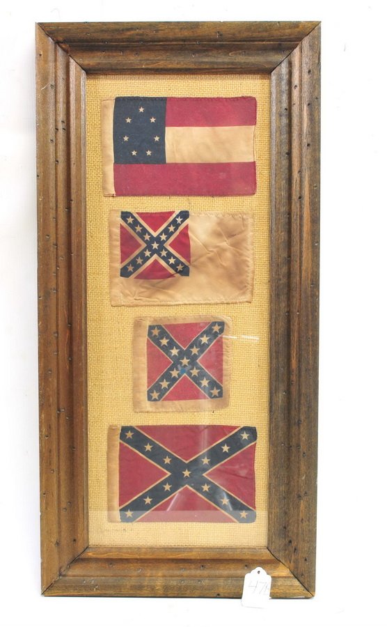 Framed Flags of the Confederacy 1861-1865: Framed Flags of the Confederacy 1861-1865. 1st National, 2nd National, Army at Northern Virginia and Army of Tennessee. Nicely framed and ready to display.
