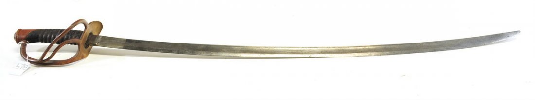 1860 Civil War Light Cavalry Saber: The Model 1860 Light Cavalry Saber was used by thr US cavalry from the American Civil War until the end of the Indian wars; some were still in use during the Spanish–American War. This saber shows a