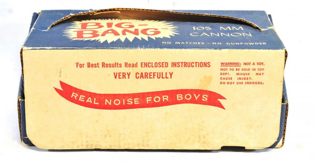 1950's Conestoga Big Bang Toy Cannon: 105MM Toy cannon in original box