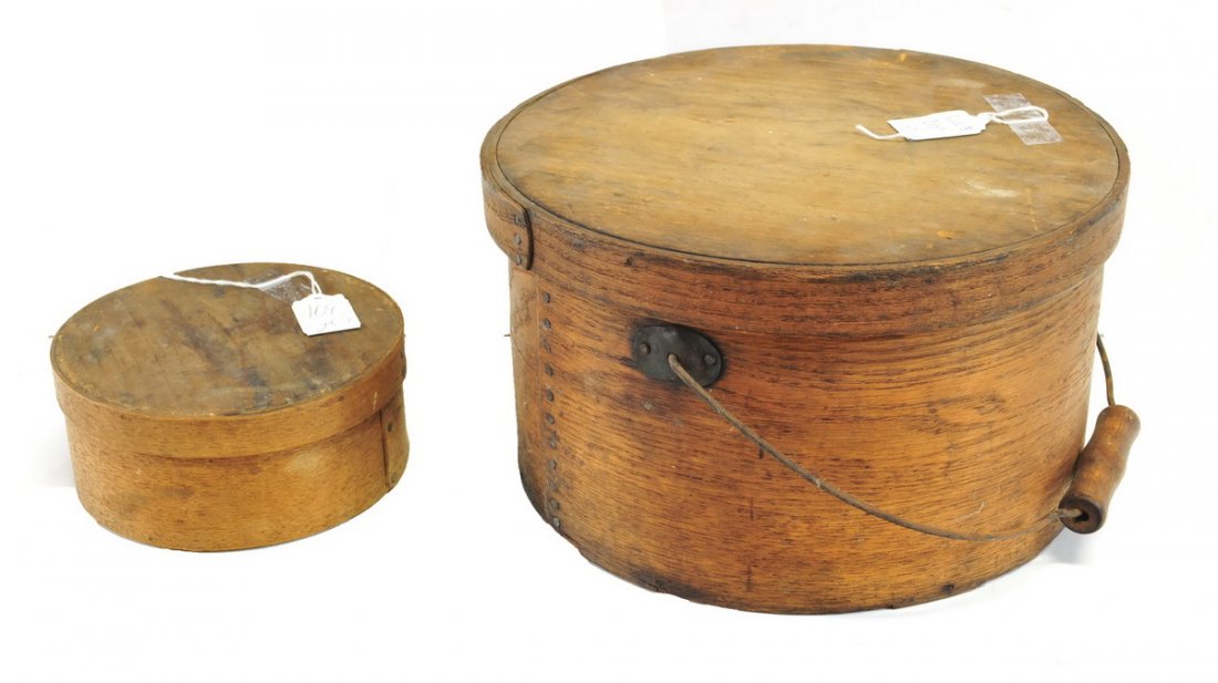 Antique Berry Boxes and Nesting Grain measures: 5 Piece Total